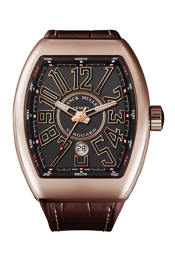 Vanguard大三針日曆玫瑰金腕錶